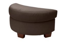 Collection Sorrento Leather Footstool - Chocolate